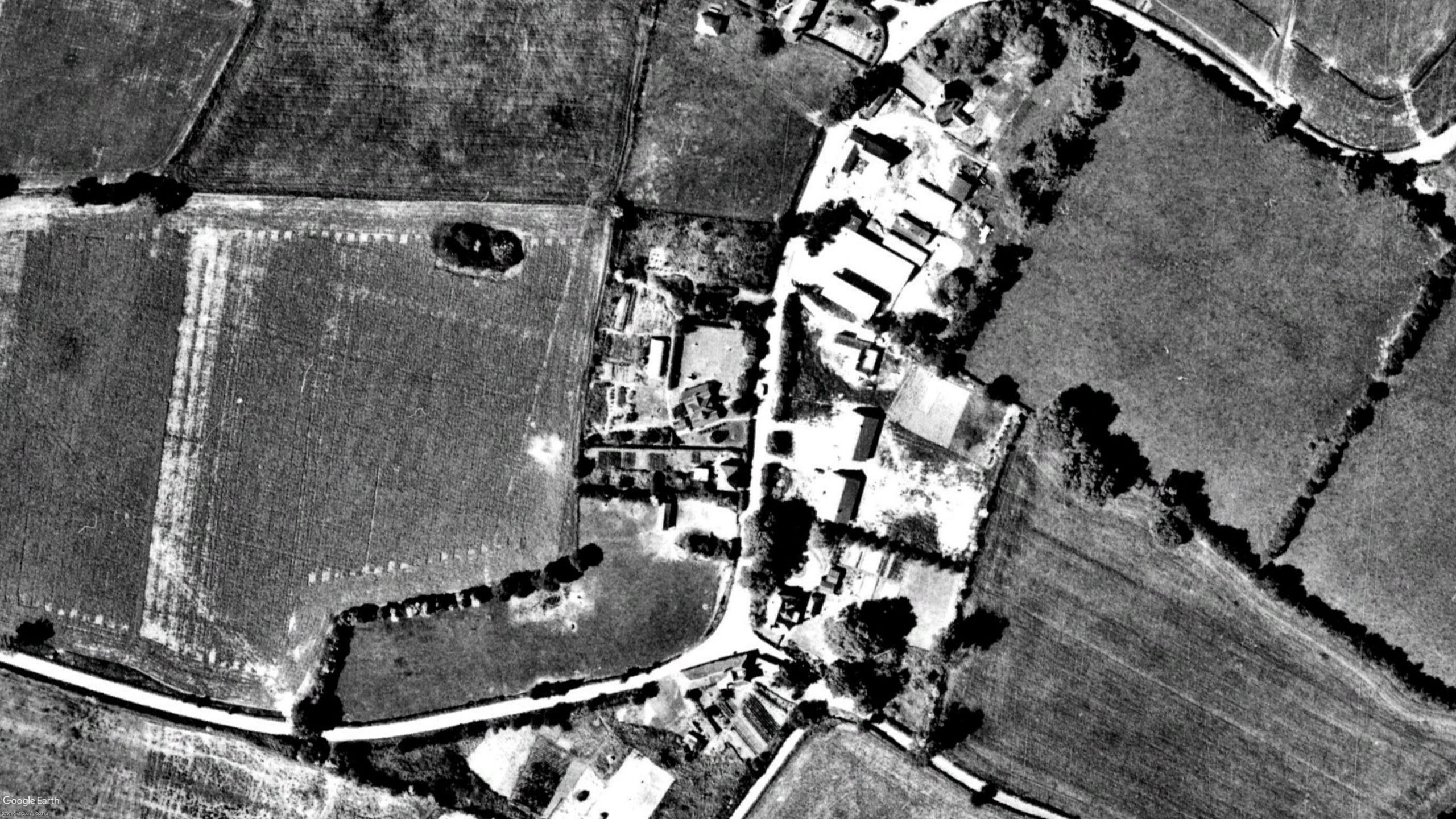 Aerial view of Millwall Football Clubs training ground, and the